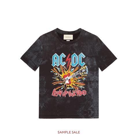 gucci ac dc t shirt|Gucci polo shirts for men.